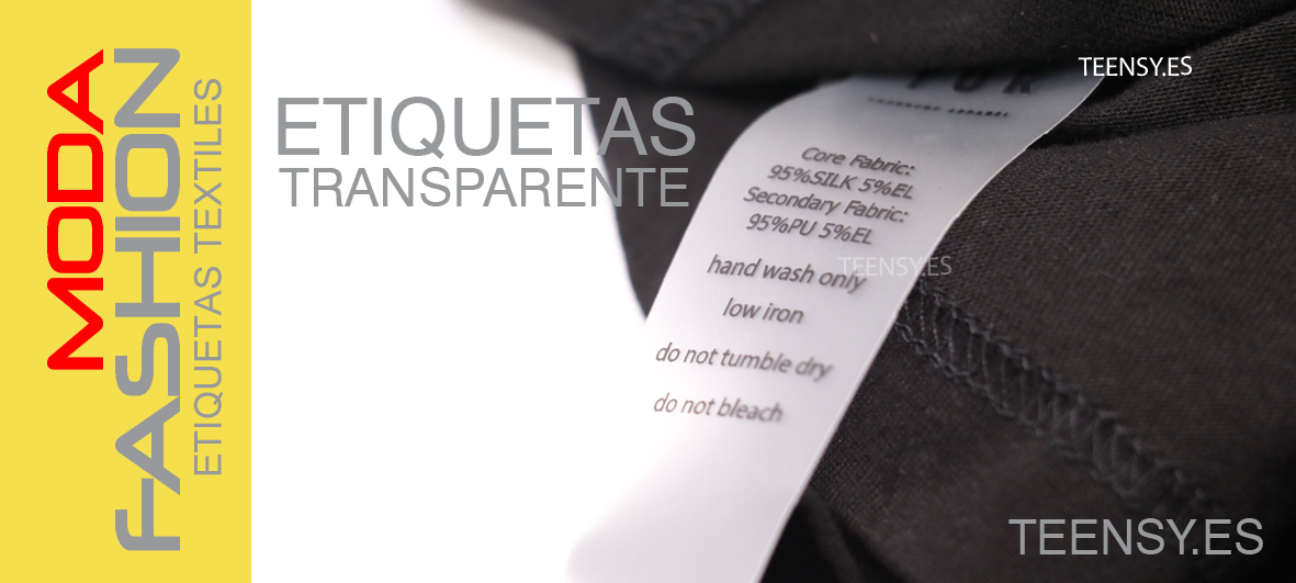 etiquetas para ropa transparente composicion