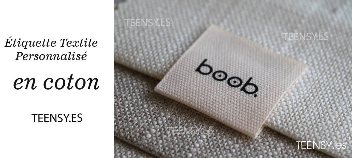 Étiquette textile personnalisé en coton